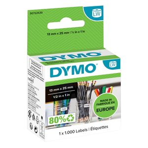 Picture 1 of Etiket Dymo LabelWriter multifunctioneel 13x25mm 1 rol á 1000 stuks wit