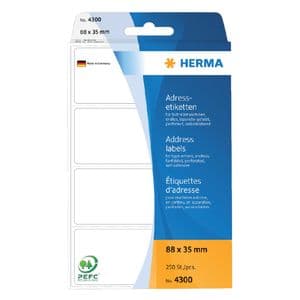 Picture 3 of Etiket HERMA adres 4300 88x35mm zig-zag 250 stuks