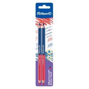 Picture 1 of Potlood Pelikan 3mm rood/blauw 2 stuks
