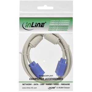 Picture 2 of Kabel Inline S VGA 15HD M-M 2 meter beige en blauw