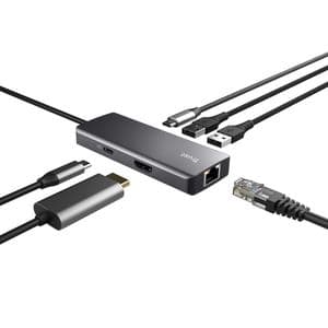 Picture 2 of Adapter Trust Dalyx 6-in-1 USB-C multipoort grijs