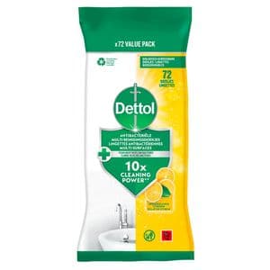 Picture 1 of Reinigingsdoekjes Dettol antibacterieël Citrus 72 stuks