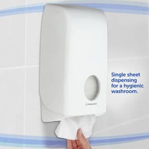 Picture 5 of Toiletpapierdispenser Kimberly Clark Aquarius gevouwen wit 6946