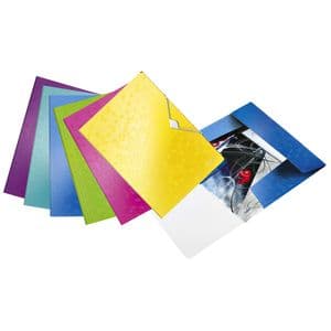 Picture 3 of Elastomap Leitz WOW A4 3 kleppen PP roze