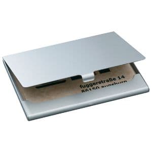 Picture 1 of Visitekaarthouder Sigel VZ136 twin 2 vakken à 15 kaarten 91x58mm aluminium mat zilver