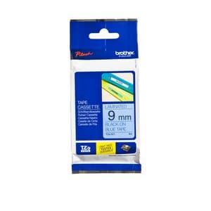 Picture 1 of Labeltape Brother P-touch TZe-521 standaard 9mm zwart op blauw