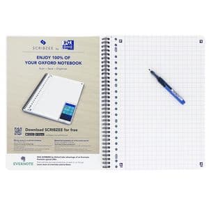 Picture 9 of Collegeblok Oxford School A4 ruit 10x10mm 23-gaats 160 pagina's 80gr assorti