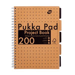 Picture 1 of Projectboek Pukka Pad Kraft A4 lijn 5-tabs 200 pagina's 80gr