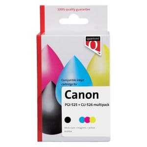 Picture 1 of Inktcartridge Quantore alternatief tbv Canon PGI-525+CLI-526 2 zwart + 3 kleuren