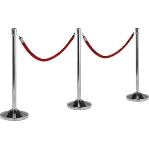 Picture 2 of Afzetkoord Securit 150cm rood met chroome knop