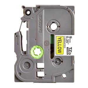 Picture 2 of Labeltape Brother P-touch TZe-621 standaard 9mm zwart op geel
