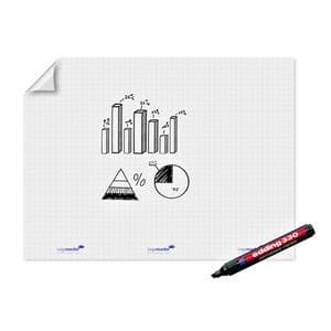 Picture 3 of Magic-Chart Legamaster flipchart XL 90x120cm wit met ruit 15 vel