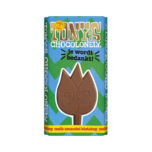 Picture 1 of Chocolade Tony's Chocolonely je wordt bedankt reep melk karamel biscuit 180gr