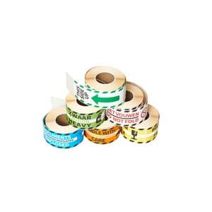 Picture 2 of Waarschuwingsetiket Rillprint do not fold 46x125mm wit 250 stuks