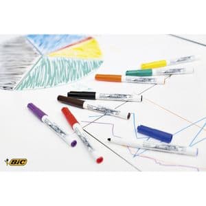 Picture 4 of Whiteboardmarker Bic Velleda 1744 rond medium assorti 4 stuks