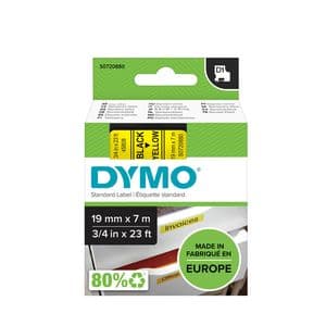 Picture 1 of Labeltape Dymo LabelManager D1 polyester 19mm zwart op geel