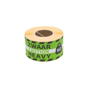 Picture 1 of Waarschuwingsetiket Rillprint heavy 46x125mm groen 250 stuks
