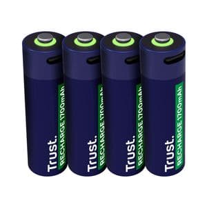 Picture 2 of Batterij Trust USB-C oplaadbaar AA 4 stuks