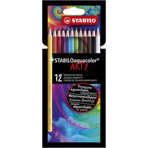 Picture 1 of Kleurpotloden STABILO 1624 aquacolor Arty assorti etui à 12 stuks
