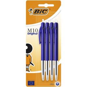 Picture 1 of Balpen Bic M10 medium blauw blister à 4st