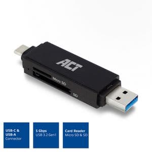 Picture 2 of Kaartlezer ACT USB-C/USB-A 3.0