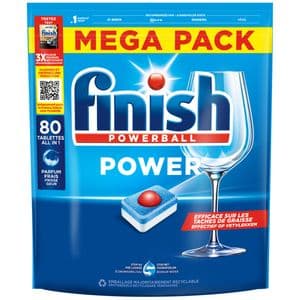 Picture 1 of Vaatwastabbletten Finish All-in-one Power Regular 80 stuks