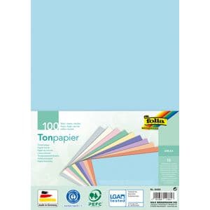 Picture 1 of Knutselpapier Folia A4 100vel 10 pastelkleuren