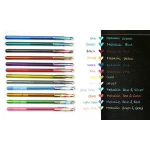 Picture 4 of Gelschrijver Pentel K110 Dual medium metallic assorti 8 kleuren