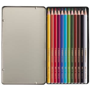 Picture 2 of Kleurpotloden STABILO 1612 aquacolor assorti blik à 12 stuks
