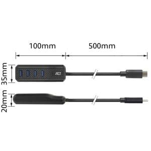 Picture 6 of Hub ACT USB-C 3.0 4 poorts USB-A