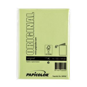 Picture 3 of Correspondentiekaart Papicolor dubbel 105x148mm appelgroen pak à 6 stuks