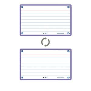 Picture 3 of Flashcard Oxford 2.0 75x125mm 80 vel 250gr lijn paars