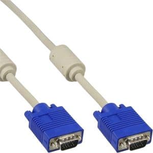 Picture 1 of Kabel Inline S VGA 15HD M-M 2 meter beige en blauw