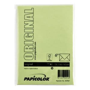 Picture 3 of Envelop Papicolor C6 114x162mm appelgroen pak à 6 stuks
