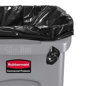 Picture 3 of Afvalbak Rubbermaid Slim Jim Vented met luchtsleuven 87 liter grijs
