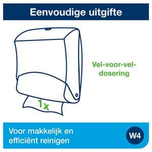 Picture 5 of Reinigingsdoekdispenser Tork W4 Performance gevouwen rood 654008