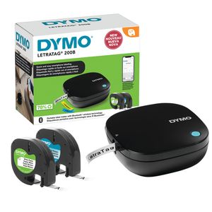 Picture 1 of Labelprinter Dymo LetraTag 200B draagbaar bluetooth 12mm zwart promopack