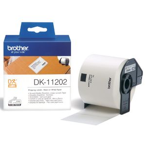 Picture 1 of Etiket Brother DK-11202 verzendlabel 62x100mm 1 rol á 300 stuks wit