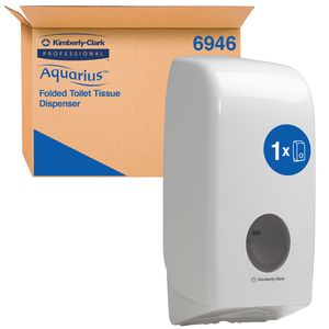 Picture 1 of Toiletpapierdispenser Kimberly Clark Aquarius gevouwen wit 6946