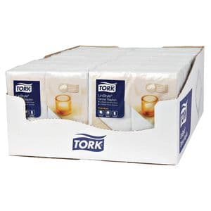 Picture 3 of Dinerservet Tork Linstyle Premium 1/8 vouw 1-laags 390x390mm 50 vel wit 478180
