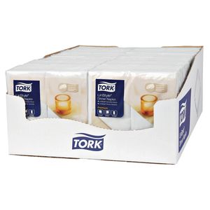 Picture 3 of Dinerservet Tork Linstyle Premium 1/8 vouw 1-laags 390x390mm 50 vel wit 478180