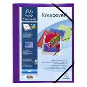 Picture 6 of Elastomap Exacompta Kreacover A4 3 kleppen PP assorti