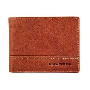Picture 1 of Portemonee Maverick Rough Gear met kleingeldvak RFID leer cognac