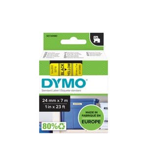 Picture 1 of Labeltape Dymo LabelManager D1 polyester 24mm zwart op geel