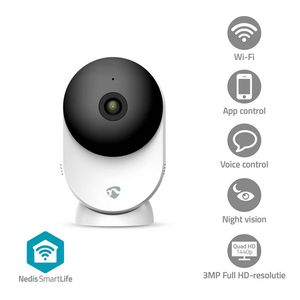 Picture 3 of Beveiligingscamera Nedis Smartlife Wifi indoor 3MP Full HD 1296p wit