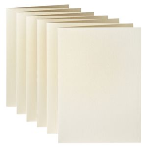 Picture 2 of Correspondentiekaart Papicolor dubbel 105x148mm metallic ivoor pak à 6 stuks