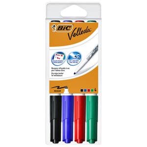Picture 1 of Whiteboardmarker Bic Velleda 1744 rond medium assorti 4 stuks