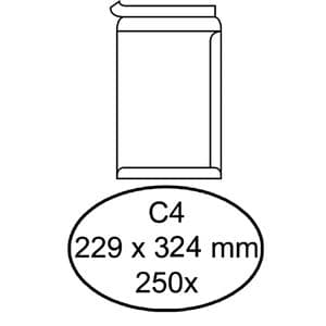 Picture 1 of Envelop Quantore akte C4 229x324mm zelfklevend wit 250 stuks