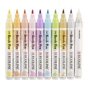Picture 3 of Brushpen Talens Ecoline set à 10 stuks pastel