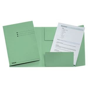 Picture 1 of Dossiermap Esselte A4 3 kleppen manilla 275gr groen